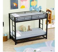 Lit Superposé Enfant 90x200cm avec Garde-Corps Haut, Noir - Marque - Modèle - Métal - A lattes - Enfant Noir#Modèle 3