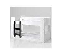 Lit superposé enfant, blanc laqué 90x200 -