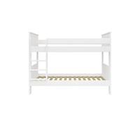 Lit superpose enfant en MDF laque coloris blanc - longueur 208 x profondeur 99,30 x hauteur 157,80 cm--