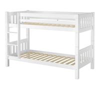 Lit superposé enfant pin massif blanc 90x200 y compris 2 sommiers 60.06-09W