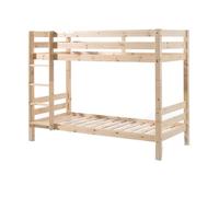 Vipack Lit superposé enfant bois Pino 90x200 cm hauteur 160 cm Naturel
