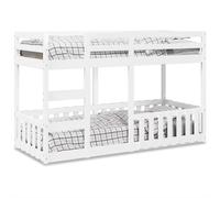 Vidaxl Lit Superposé Blanc 80x200 Cm Bois De Pin Massif Blanc