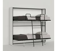 Lit superposé escamotable avec matelas inclus 85x185cm Kando 2MBF