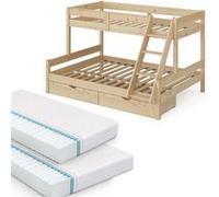 Lit superposé Everest 39562 Naturel bois G