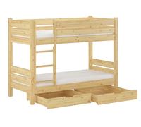 Lit superposé extra stable pin massif 80x190 accessoires variables