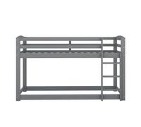 Lit superposé for enfants peu encombrant avec garde-corps et échelle robuste Lits superposés jumeaux sur jumeaux for chambre de garçons et filles Assemblage facile Conception durable Lit superposé com
