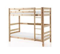 Vipack Pino Lit Superpos Pin Massif Bois Nature + Lit Gigogne