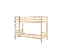 SLEEPY - Lit Superposé H160 en Pin Naturel 90x200cm - Altobuy Marron