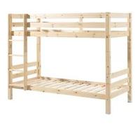 SLEEPY - Lit Superposé H160 en Pin Naturel 90x200cm - Altobuy Marron