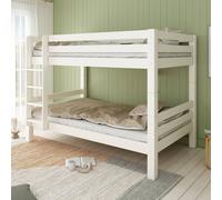 Lit Superposé H160 Séparable Extra-solide En Bois Massif Hercule Blanc 120X200