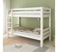 Lit Superposé H160 Séparable Extra-solide En Bois Massif Hercule Blanc 90X200