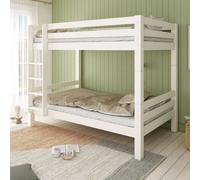 Lit Superposé H175 Séparable Extra-solide En Bois Massif Hercule Blanc 140X200