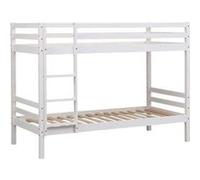 Happy Garden - Lits superposés Blanc Ambre - pour enfants, 2 matelas 190x90 cm