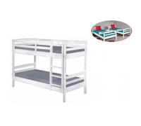 Lit Enfant Superposé en Bois "Joe" 90x190cm Blanc