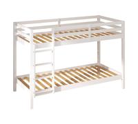 Lit Superposé - SUNNY - Jip - Blanc - 2 Places - Bois Massif - 90x200 cm