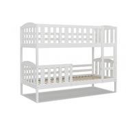 Lit Superposé Leo 90x190 Blanc - blanc Livré avec sommiers