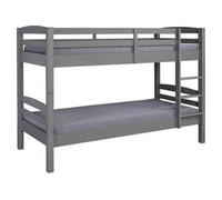 Lit superpose marius interlink 210 x 102 x 148 cm en bois 3 pièces sans sommier de couleur Gris G