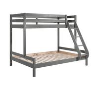 Lit superposé 90/140x200 cm pin massif gris Pino Gris G