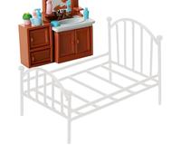 Lit Superposé Miniature - Lit De en Métal | Furniture Bedd | Vintage Dolls Cot pour Le Jeu De Simulation, L'affichage De Et Décoration Réaliste De Mini-Salle pour Les