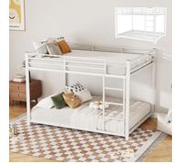 Lit superposé - Non spécifié - 140 x 200 cm - Métal blanc - Charge max. 120 kg - Style classique