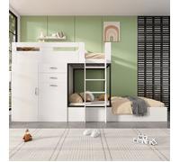 Lit superposé O.Ye avec bureau coulissant et armoire, lit bébé multifonctionnel,lit superposé pour enfants,hors mul LITS SUPERPOSES