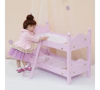 Lit Superposé Poupée Poupon Twinkle Stars Princess 2 Couchettes Bois Td-0095ap