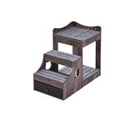 VEVOR Lit Superposé pour Animaux de Compagnie Chien Chat avec Escaliers Amovibles Plusieurs Marches avec Tiroir de Rangement pour Utilisation Intérieure Maison Chambre Près du Chevet et Fenêtre, Gris