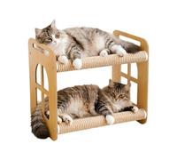 Lit Superposé pour Chat avec Tapis en Sisal Et Grande Capacité De Charge