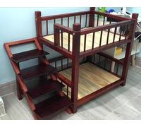 Lit superposé pour chiens de petite, moyenne et grande taille - Lit double couche amovible avec escaliers - Design confortable et fonctionnel pour animaux de compagnie