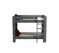 Lit superpose pour enfant en MDF coloris gris - Longueur 206 x profondeur 114 x hauteur 164,30 cm --