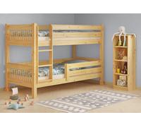 Lit superposé pour enfants en pin massif naturel 90x200 accessoires optionnels