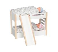 goki 51451 - Lit superposé pour poupée avec Toboggan - Lit en Bois Solide pour Deux poupées
