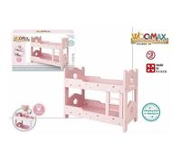 Lit superposé pour poupées bébé - COLORBABY - Blanc - 24 mois à 7 ans - 31 x 16 x 26 cm