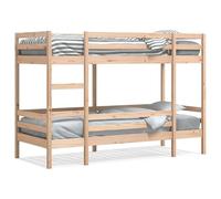 Lit superposé sans matelas 90 x 200 cm en pin massif - Stable et durable pour chambre d'enfant et d'adolescent - Solution peu encombrante pour les petits espaces