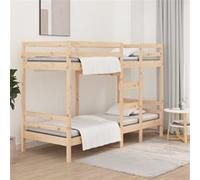 Lit superposé sans matelas 90x200 cm bois de pin massif Beige G