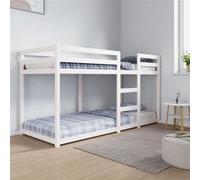 Lit superposé sans matelas blanc 80x200 cm bois de pin massif Blanc G