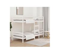 vidaXL Lit superposé 3139830 Blanc 90x200 cm Bois de pin massif