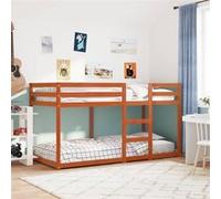 Vidaxl Lit Superposé Sans Matelas Cire Marron 75x190 Cm Pin Massif Marron