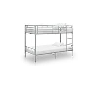 vidaXL Lit superposé Gris Métal 90x200 cm Gris
