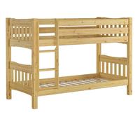 Lit superposé séparable ""de luxe"" pin massif 90x200 avec sommier à lattes en bois 60.15-09Ni70