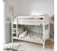 Lit Superposé Séparable Et Matelas Pin Massif Arthur Blanc 90X190