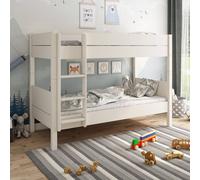 Lit Superposé Séparable Pin Massif Achille Blanc 90X200