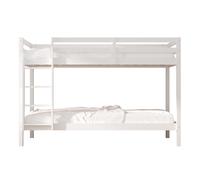 Lit Superposé - SUNNY - Jip - Blanc - 2 Places - Bois Massif - 90x200 cm