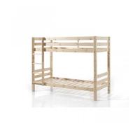 Vipack Lit superposé avec tiroir de rangement bois naturel 90x200 cm