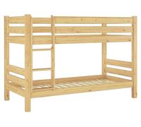 Lit superposé très Stable pin Massif Naturel 90x200 y Compris sommier à Lattes en Bois 60.11-09Ni100