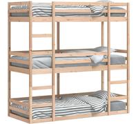 Lit superposé triple 90x190 cm pin massif