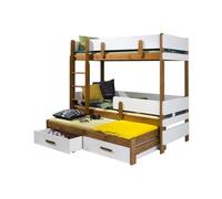 Lit superposés pour chambre enfant - Henderson - 146 - Blanc - 208x103x171cm