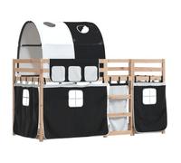 Lit superposés séparables enfant - JM - Sommiers inclus - sans matelas - 80x200 cm - bois de pin massif LL217