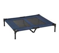 PawHut Lit sur Pieds lit pour Chien Chat lit de Camp lit surélevé Animaux Grand Confort Tissu Oxford textilène Micro-perforé métal 92L x 76l x 18H cm Bleu