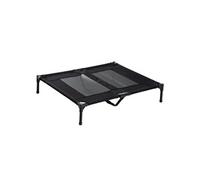 Lit sur pieds pour chien chat lit de camp animal lit surélevé Oxford textilène micro-perforé dim. 92L x 76l x 18H cm noir